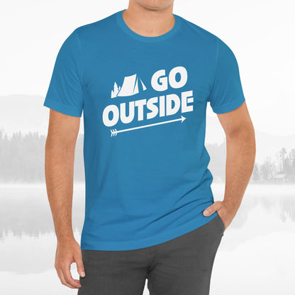 Go Outside Outdoors Hiking Camping Funny Unisex T-Shirt