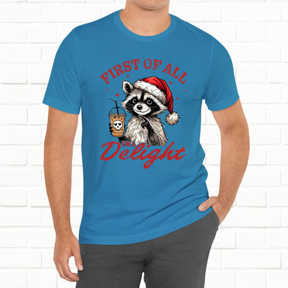 Raccoon I'm A Delight Funny Unisex Christmas T-Shirt