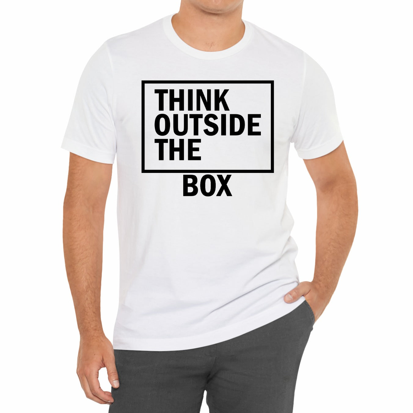 Think Outside The Box Funny Unisex T-Shirt