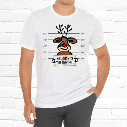 Reindeer Naughty Is The New Nice Funny Christmas Unisex T-Shirt