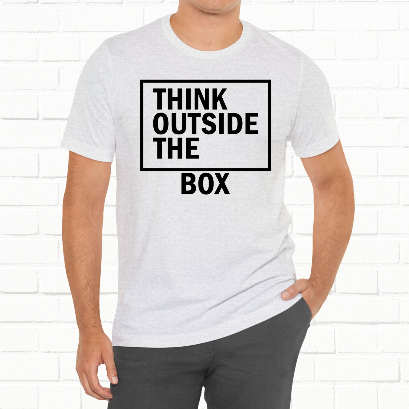 Think Outside The Box Funny Unisex T-Shirt