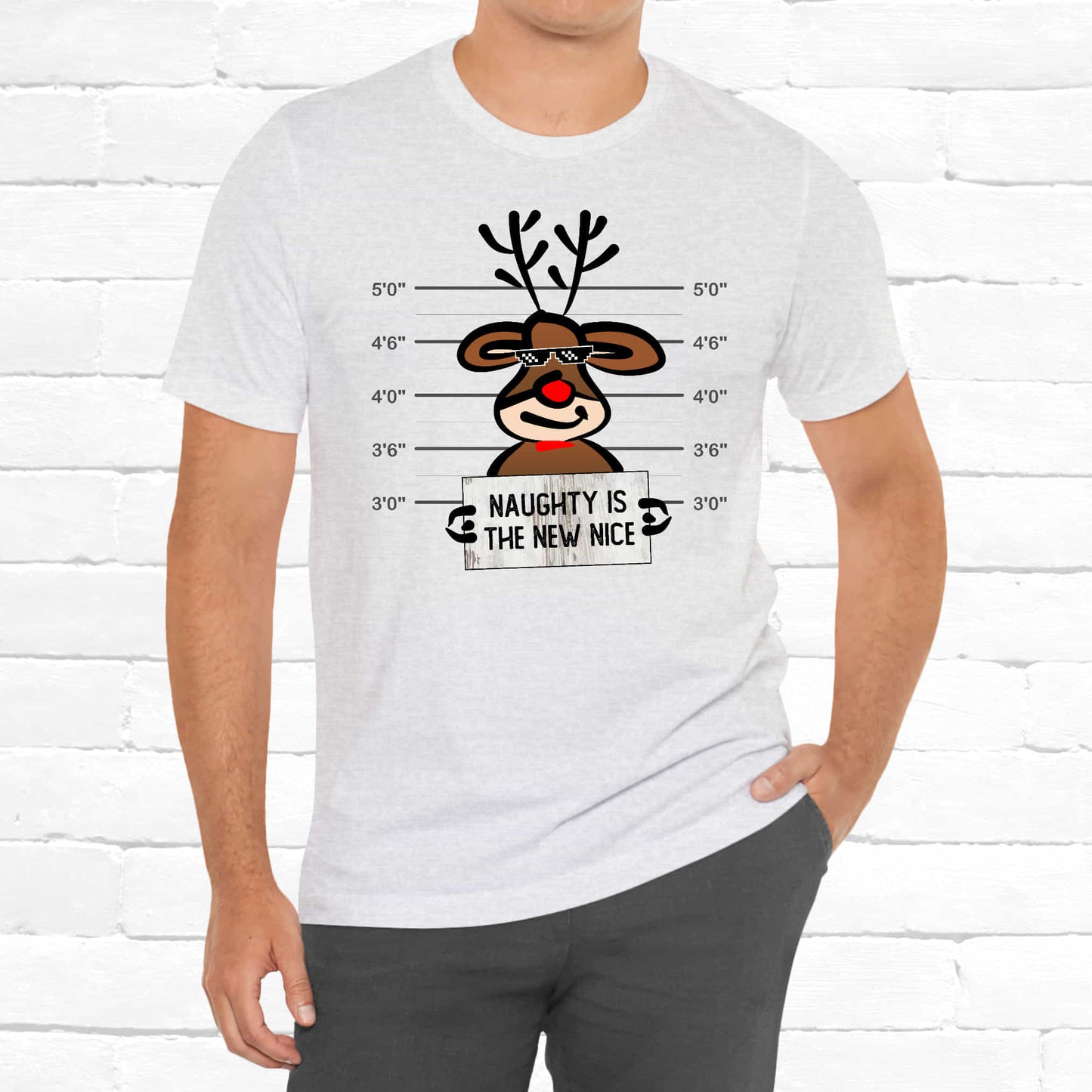 Reindeer Naughty Is The New Nice Funny Christmas Unisex T-Shirt