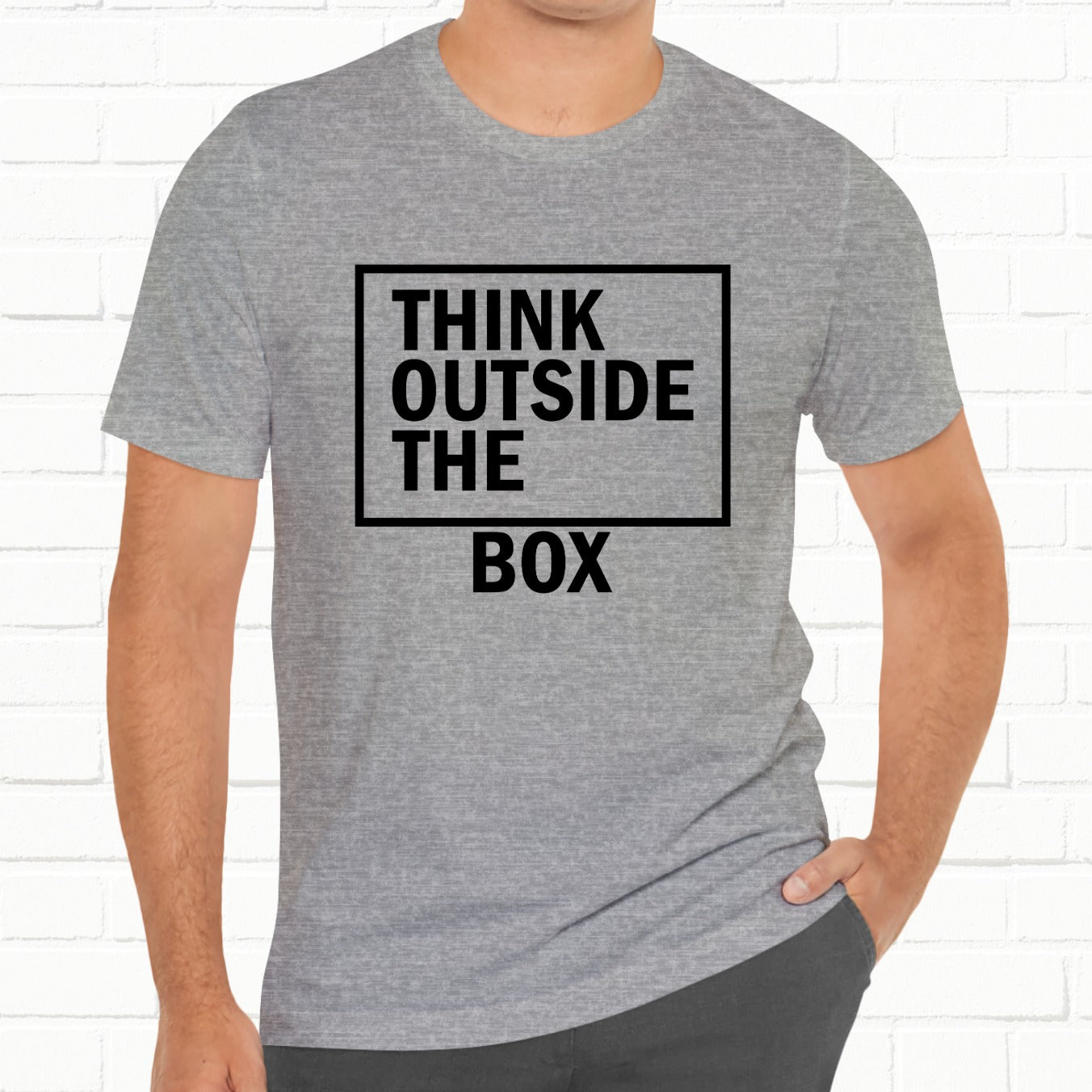 Think Outside The Box Funny Unisex T-Shirt