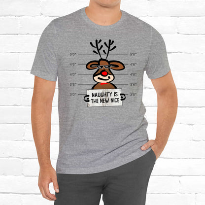 Reindeer Naughty Is The New Nice Funny Christmas Unisex T-Shirt