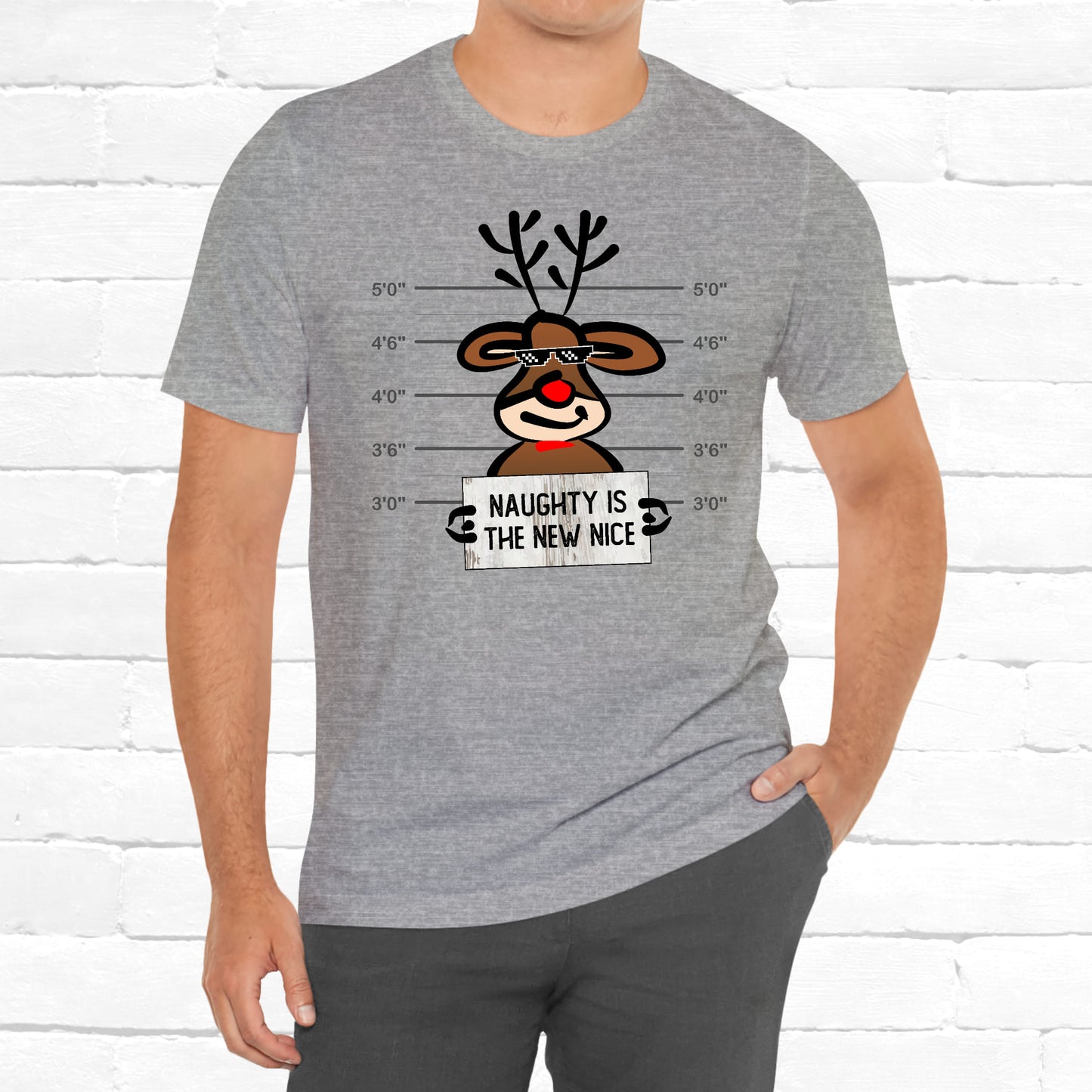Reindeer Naughty Is The New Nice Funny Christmas Unisex T-Shirt