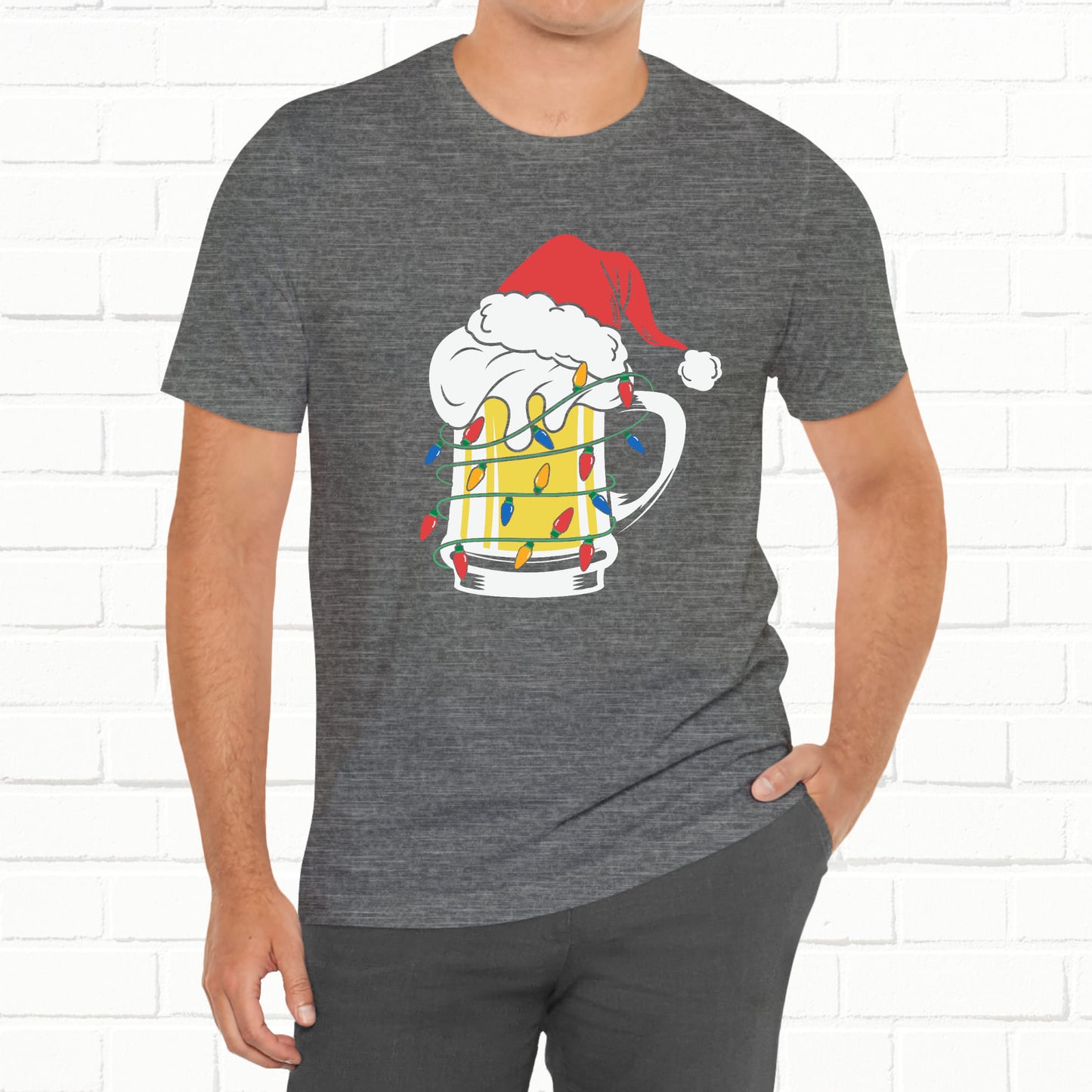 Christmas Beer And Lights Funny Unisex T-Shirt