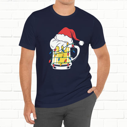Christmas Beer And Lights Funny Unisex T-Shirt