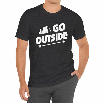 Go Outside Outdoors Hiking Camping Touch Grass Unisex T-Shirt