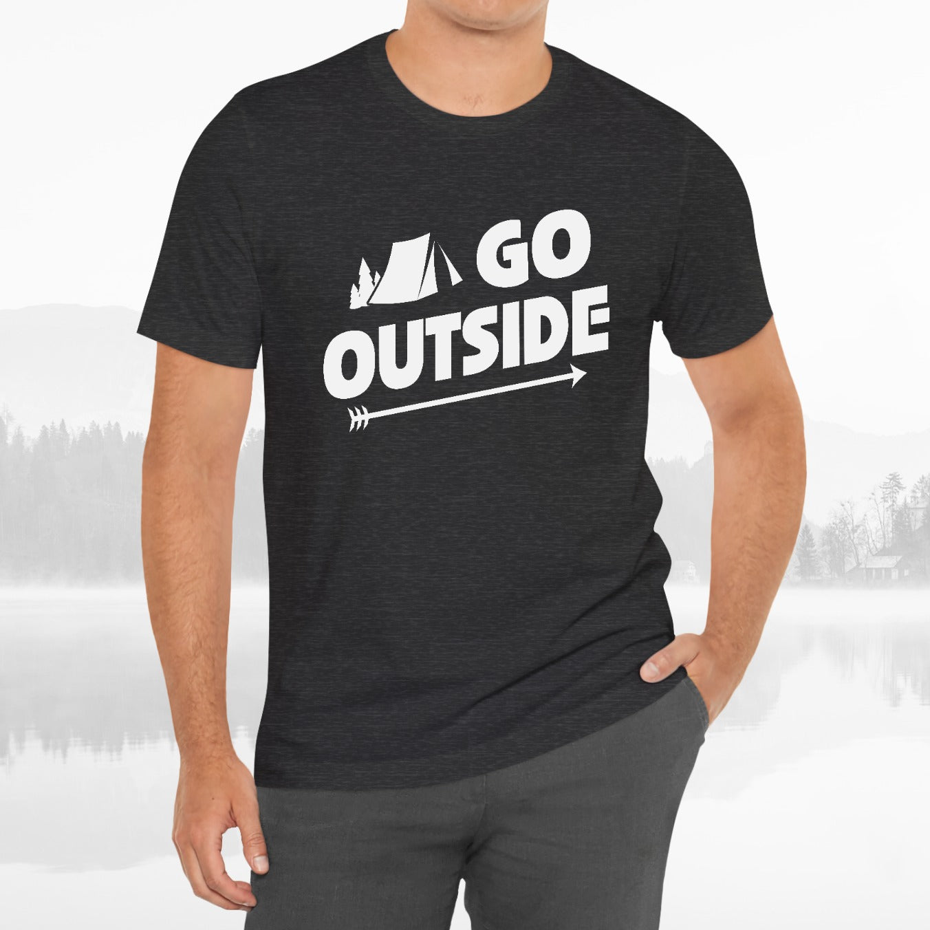 Go Outside Outdoors Hiking Camping Touch Grass Unisex T-Shirt
