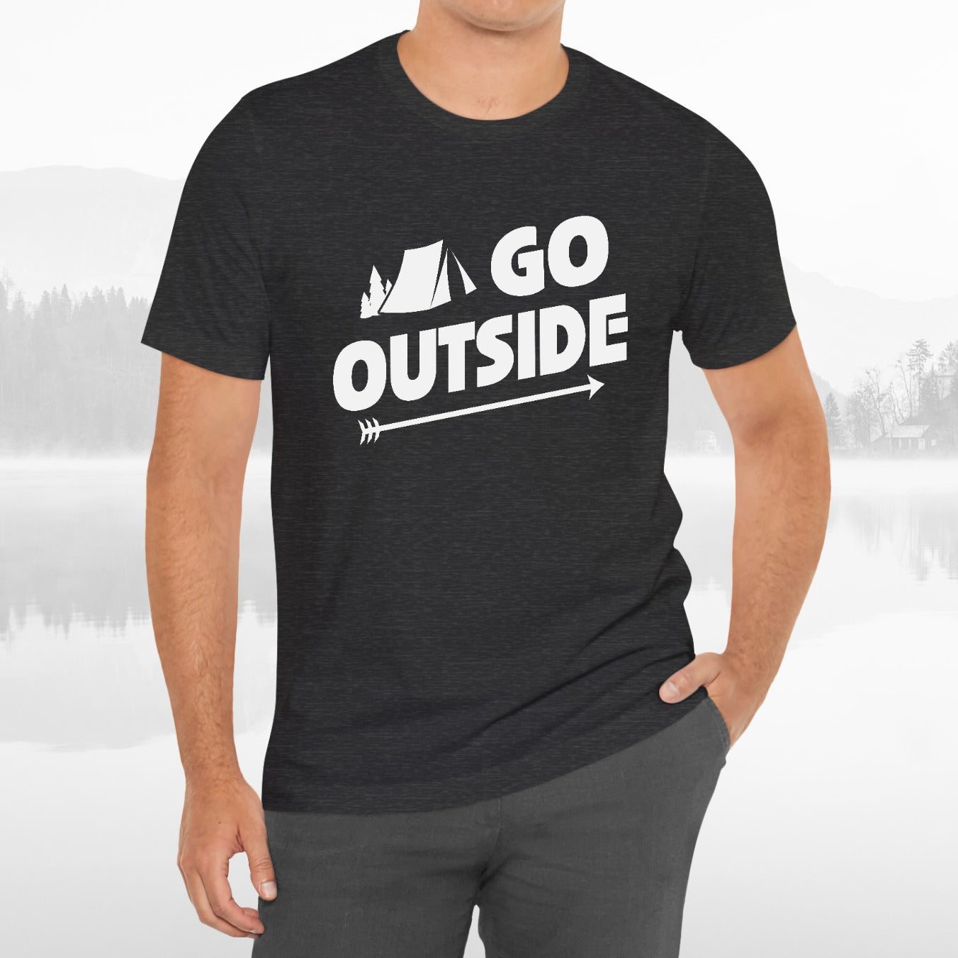 Go Outside Outdoors Hiking Camping Touch Grass Unisex T-Shirt