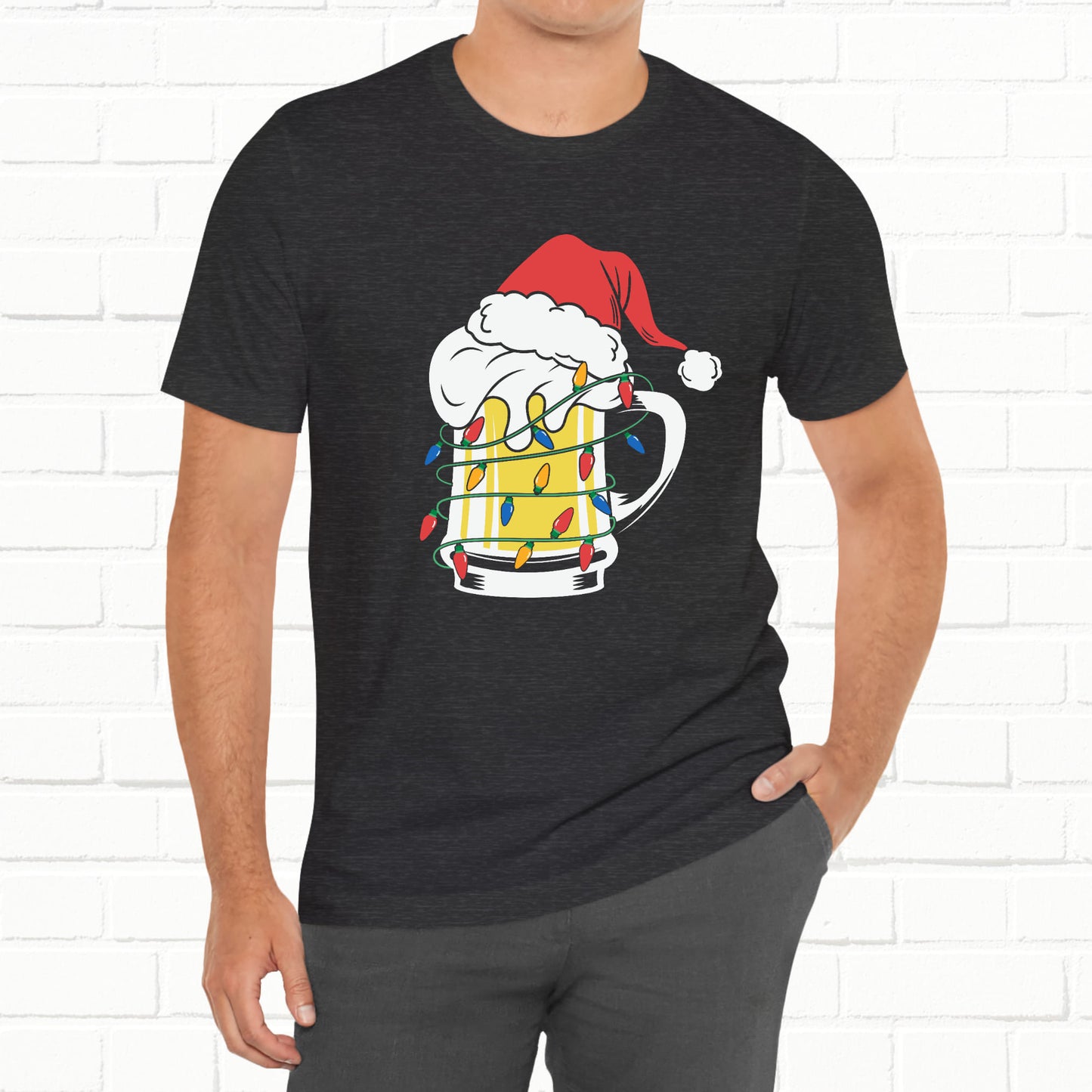 Christmas Beer And Lights Funny Unisex T-Shirt