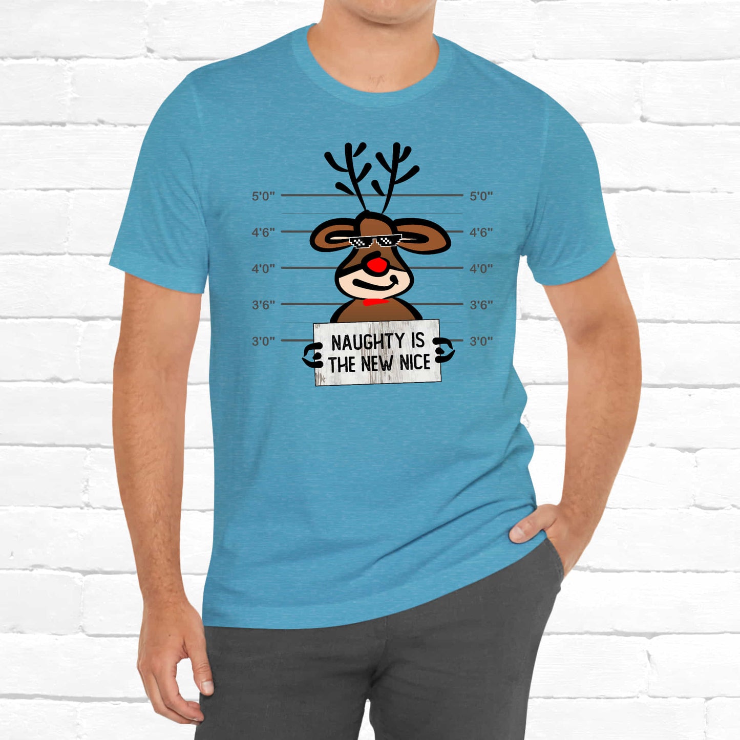 Reindeer Naughty Is The New Nice Funny Christmas Unisex T-Shirt