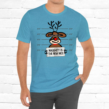 Reindeer Naughty Is The New Nice Funny Christmas Unisex T-Shirt
