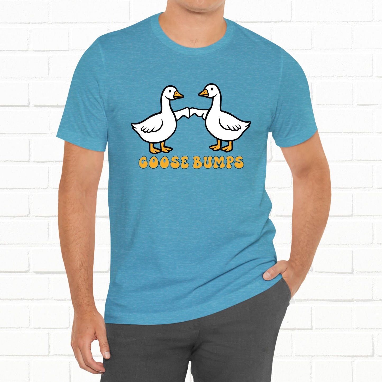 Goosebumps Ducks Geese Fist Pumping Funny Unisex Friendship Good Vibes T-shirt