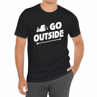 Go Outside Outdoors Hiking Camping Touch Grass Unisex T-Shirt