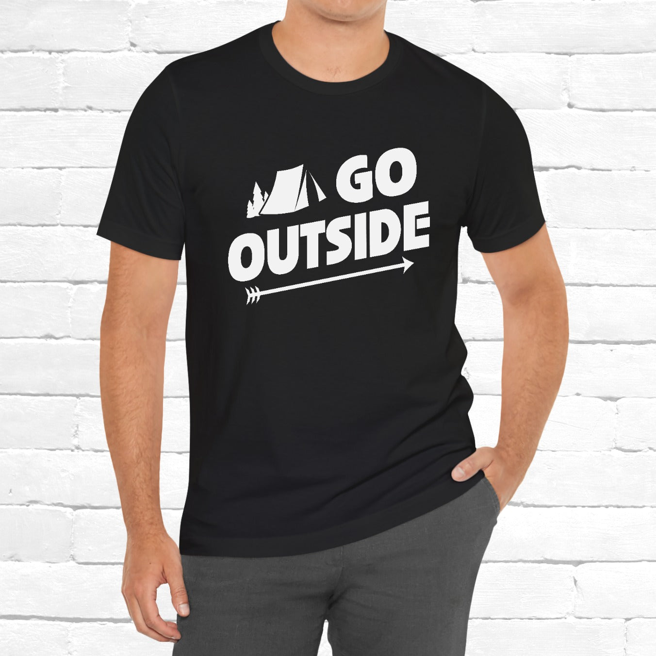Go Outside Outdoors Hiking Camping Touch Grass Unisex T-Shirt
