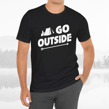Go Outside Outdoors Hiking Camping Touch Grass Unisex T-Shirt