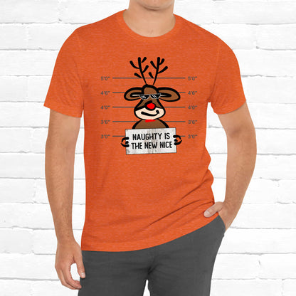 Reindeer Naughty Is The New Nice Funny Christmas Unisex T-Shirt