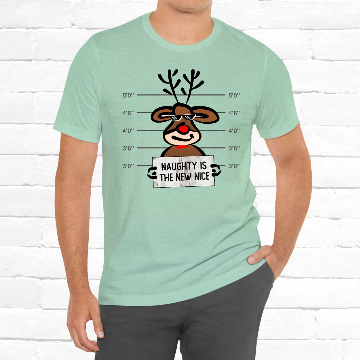 Reindeer Naughty Is The New Nice Funny Christmas Unisex T-Shirt