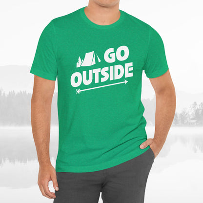 Go Outside Outdoors Hiking Camping Funny Unisex T-Shirt