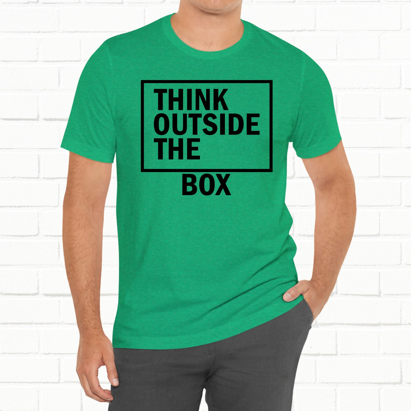 Think Outside The Box Funny Unisex T-Shirt