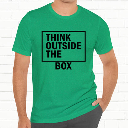 Think Outside The Box Funny Unisex T-Shirt