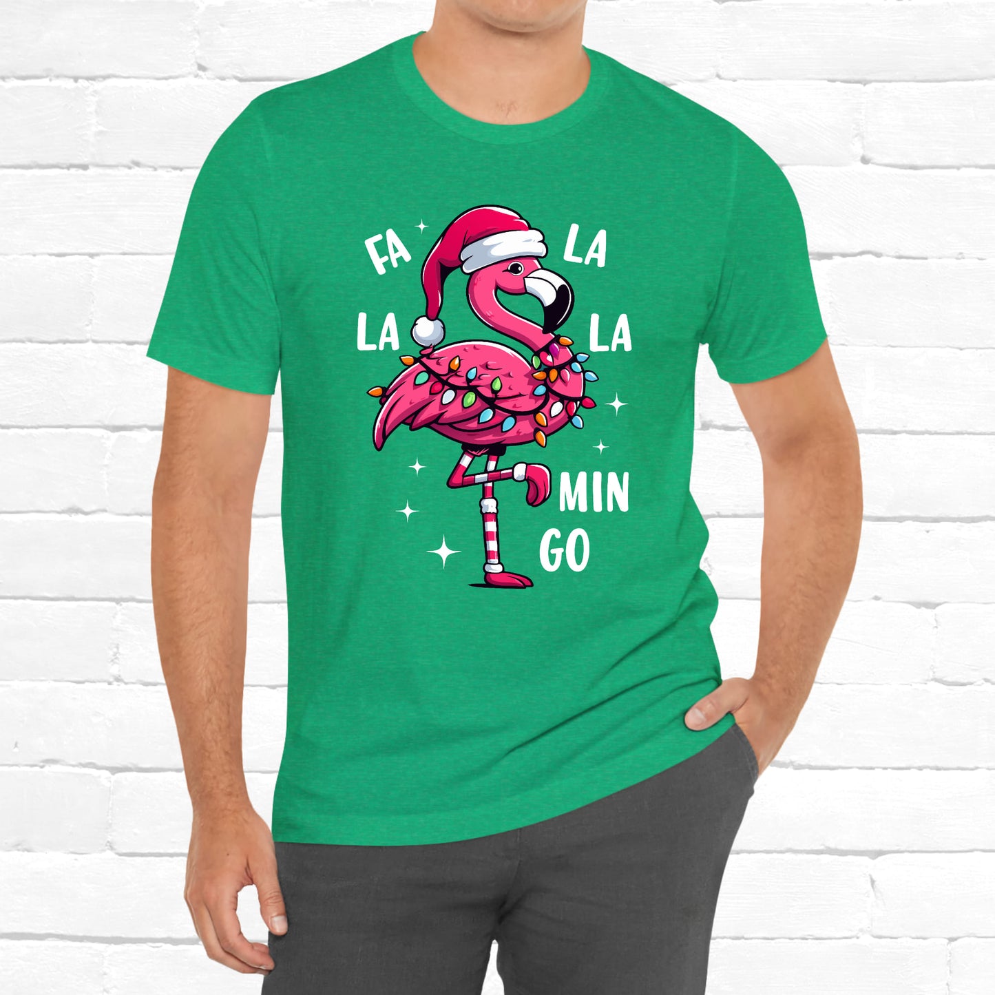 Fa La La-Mingo Funny Flamingo Unisex Christmas T-Shirt