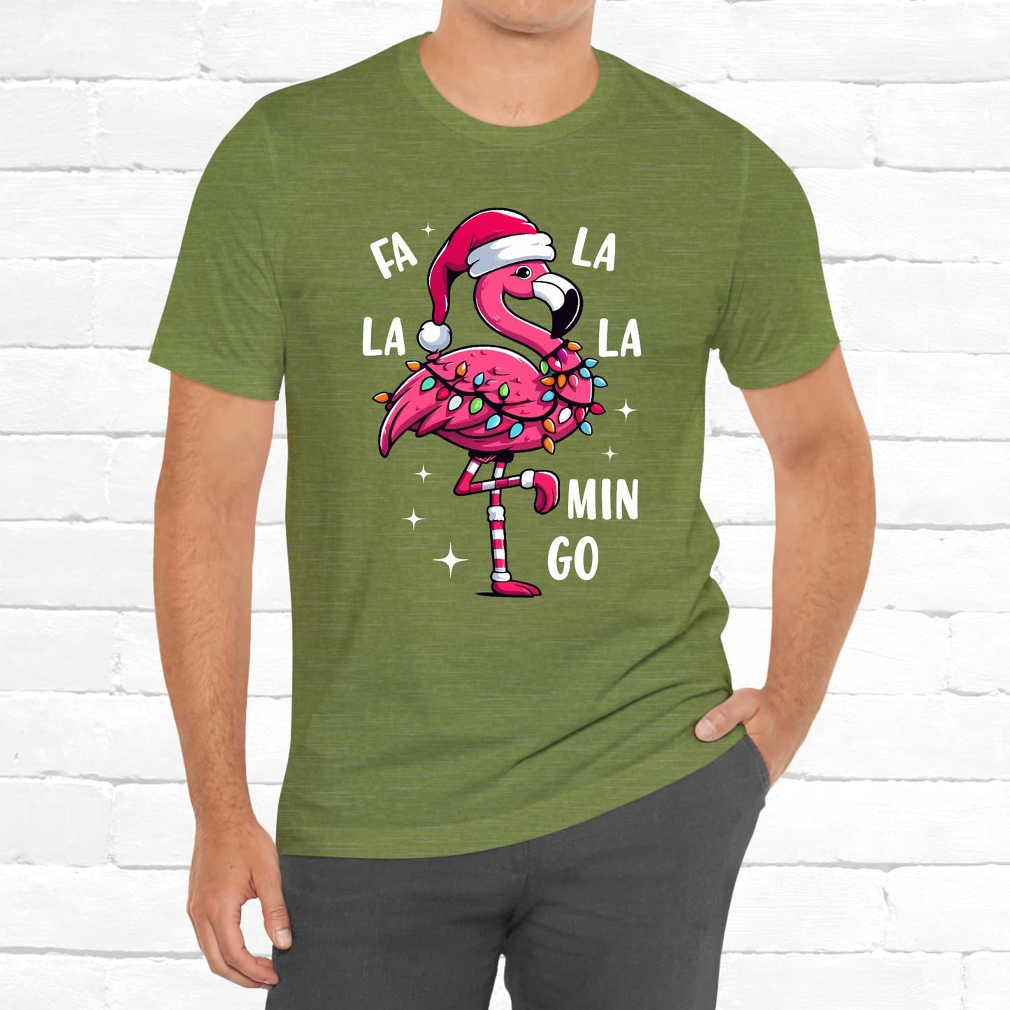 Fa La La-Mingo Funny Flamingo Unisex Christmas T-Shirt