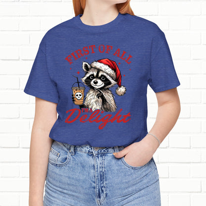 Raccoon I'm A Delight Funny Unisex Christmas T-Shirt