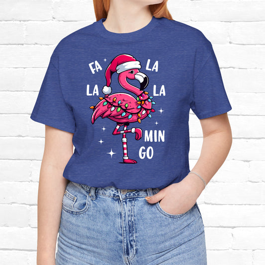 Fa La La-Mingo Funny Flamingo Unisex Christmas T-Shirt