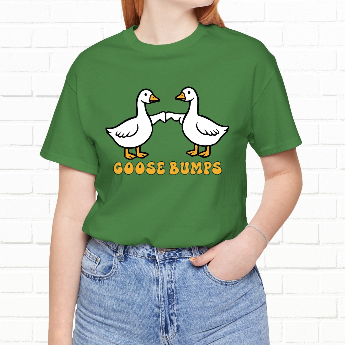 Goosebumps Ducks Geese Fist Pumping Funny Unisex Friendship Good Vibes T-shirt
