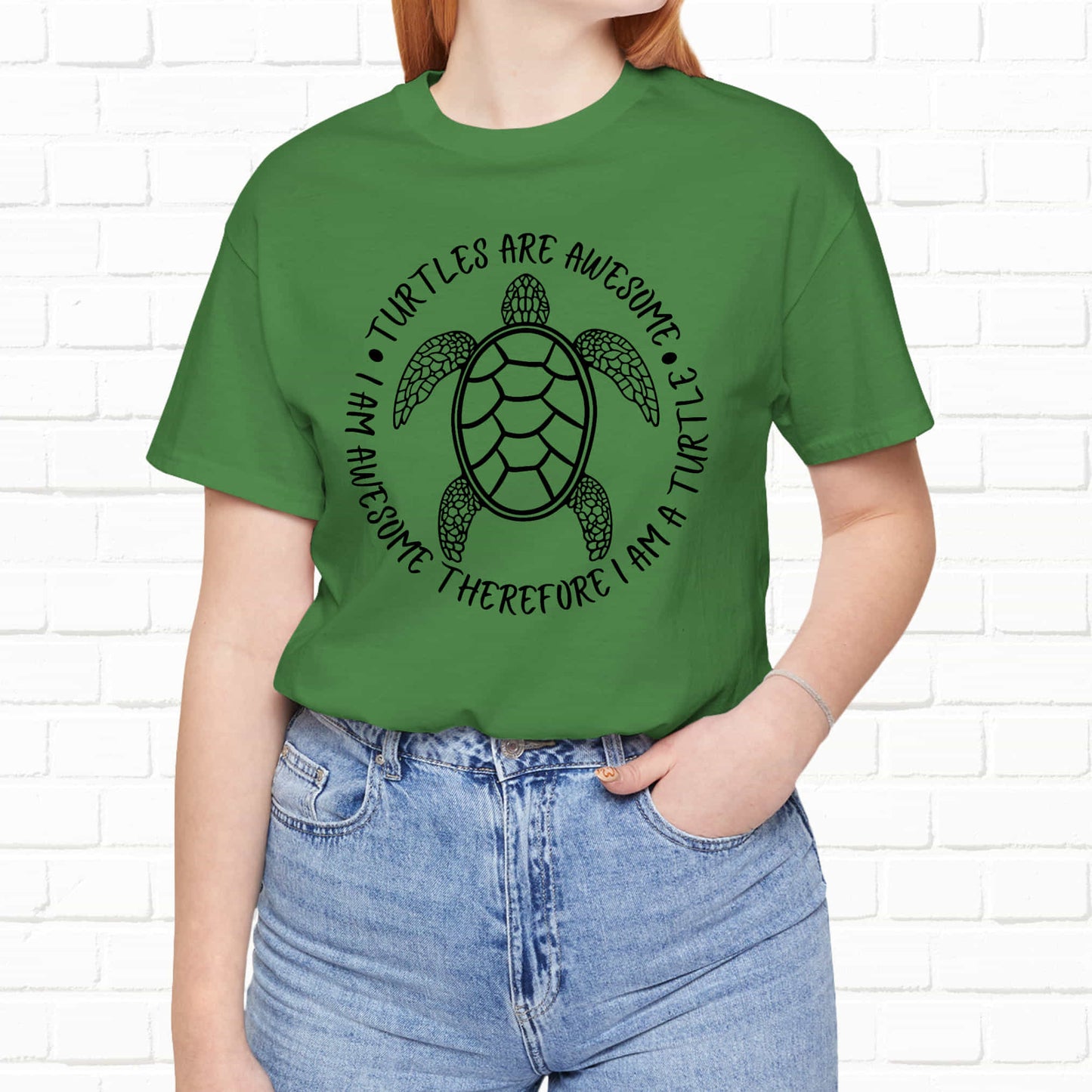 Turtles Are Awesome Therefore I Am A Turtle Funny Beach Unisex T-Shirt