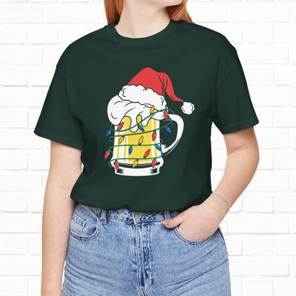 Christmas Beer And Lights Funny Unisex T-Shirt
