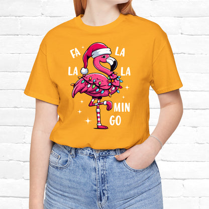 Fa La La-Mingo Funny Flamingo Unisex Christmas T-Shirt