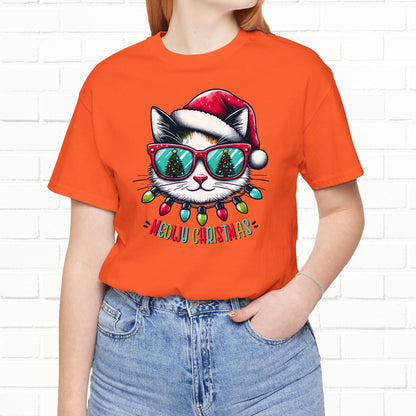 Meowy Christmas Funny Cool Cat Unisex T-Shirt
