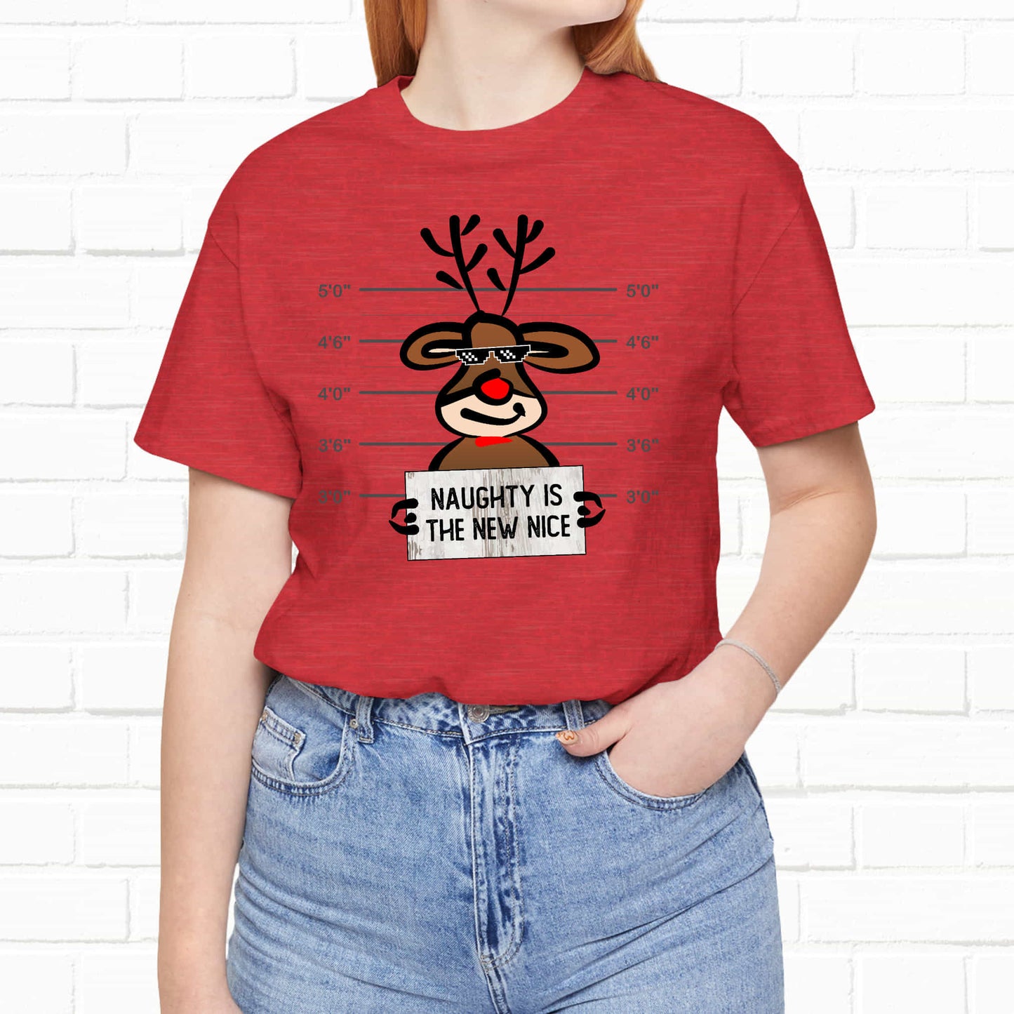 Reindeer Naughty Is The New Nice Funny Christmas Unisex T-Shirt