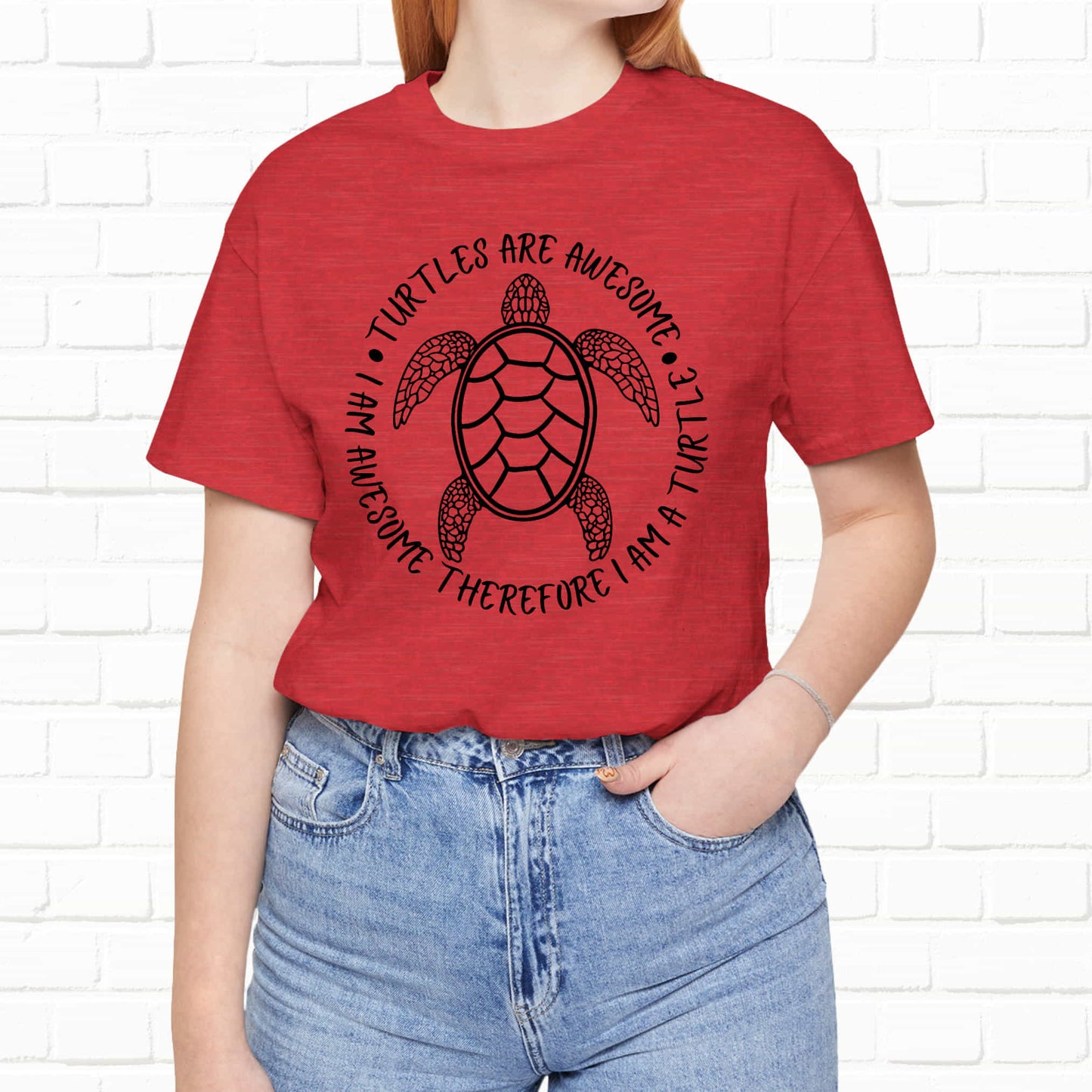 Turtles Are Awesome Therefore I Am A Turtle Funny Beach Unisex T-Shirt