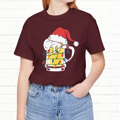 Christmas Beer And Lights Funny Unisex T-Shirt