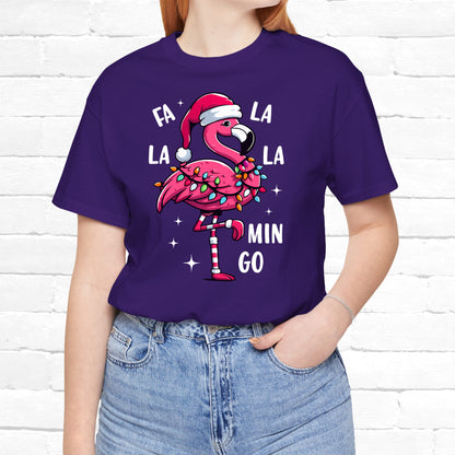 Fa La La-Mingo Funny Flamingo Unisex Christmas T-Shirt