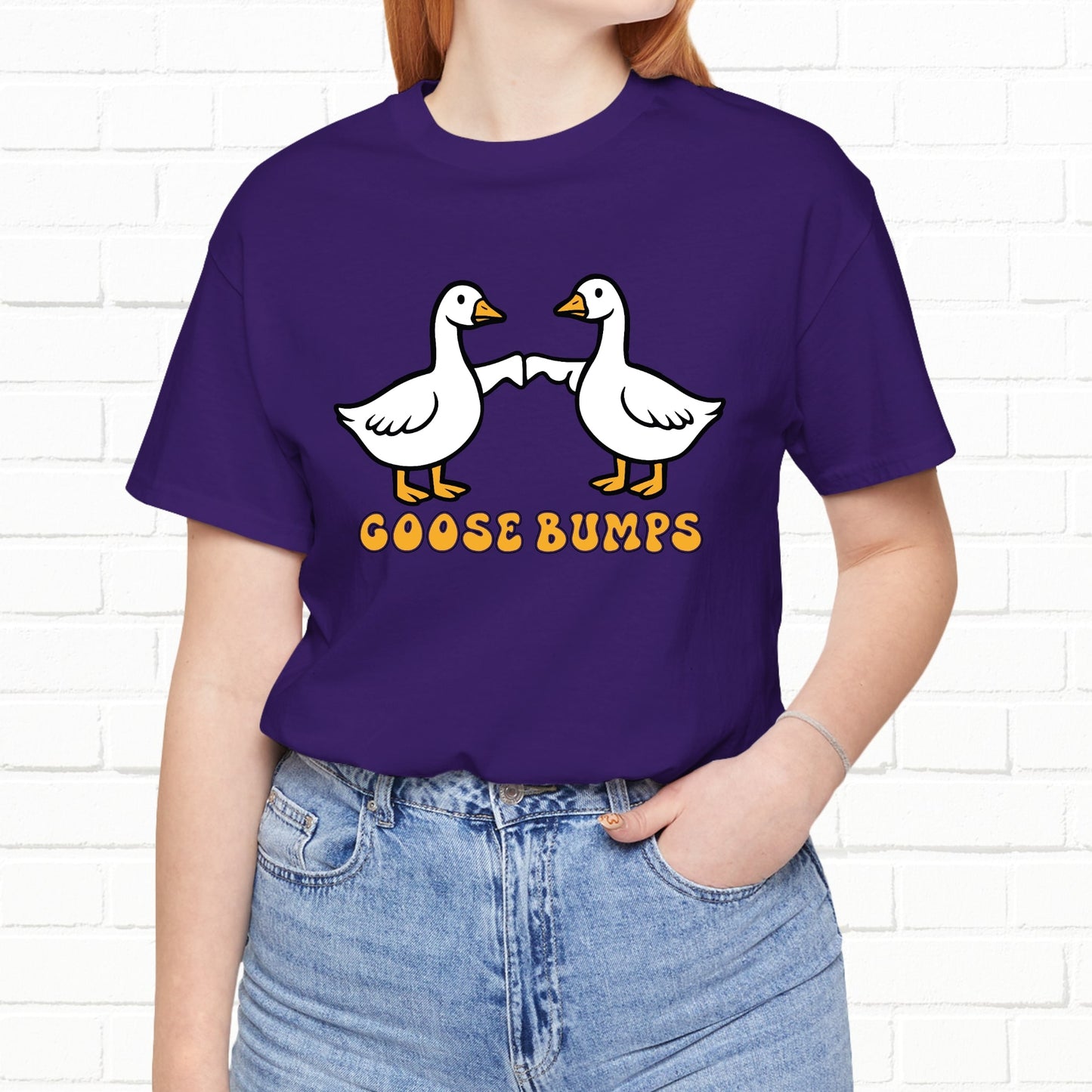 Goosebumps Ducks Geese Fist Pumping Funny Unisex Friendship Good Vibes T-shirt
