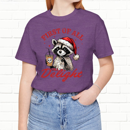 Raccoon I'm A Delight Funny Unisex Christmas T-Shirt