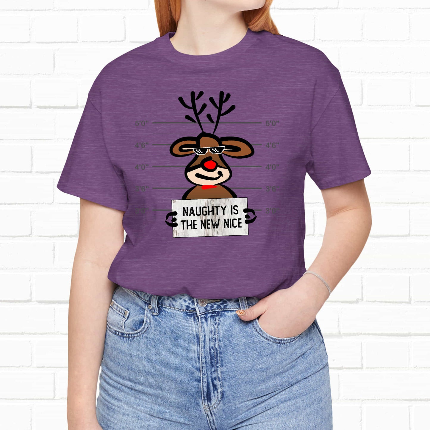 Reindeer Naughty Is The New Nice Funny Christmas Unisex T-Shirt
