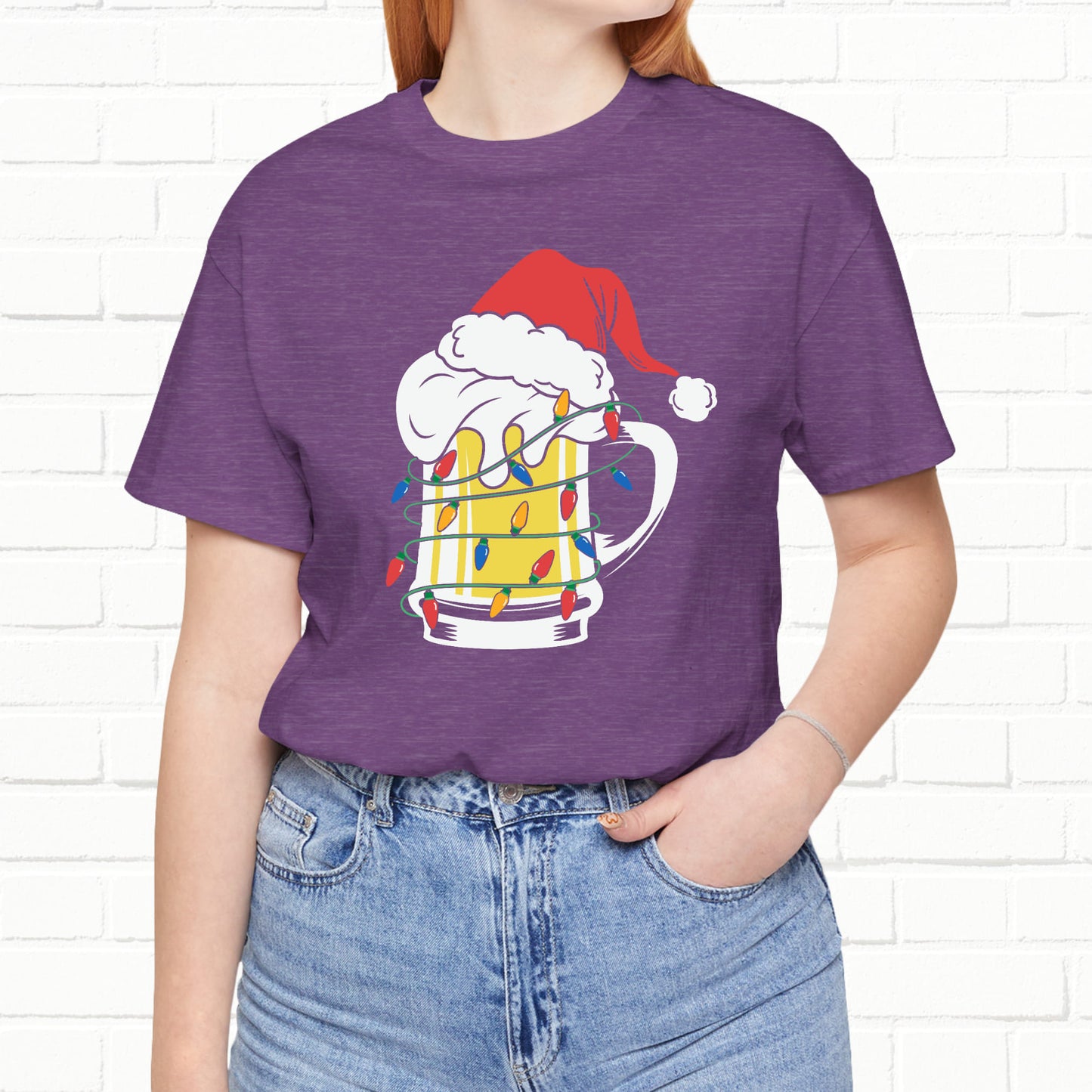 Christmas Beer And Lights Funny Unisex T-Shirt