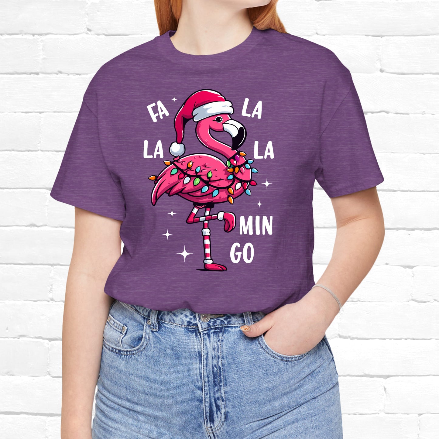 Fa La La-Mingo Funny Flamingo Unisex Christmas T-Shirt