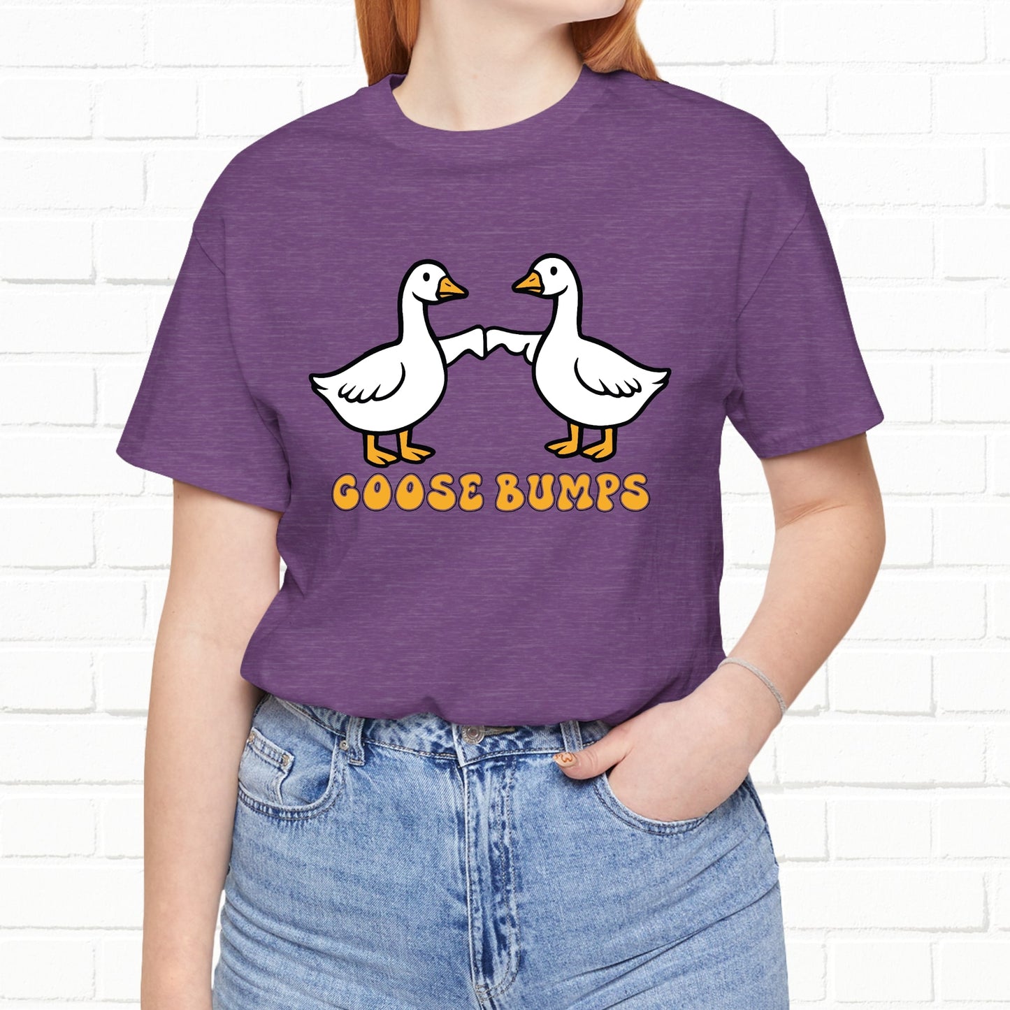 Goosebumps Ducks Geese Fist Pumping Funny Unisex Friendship Good Vibes T-shirt