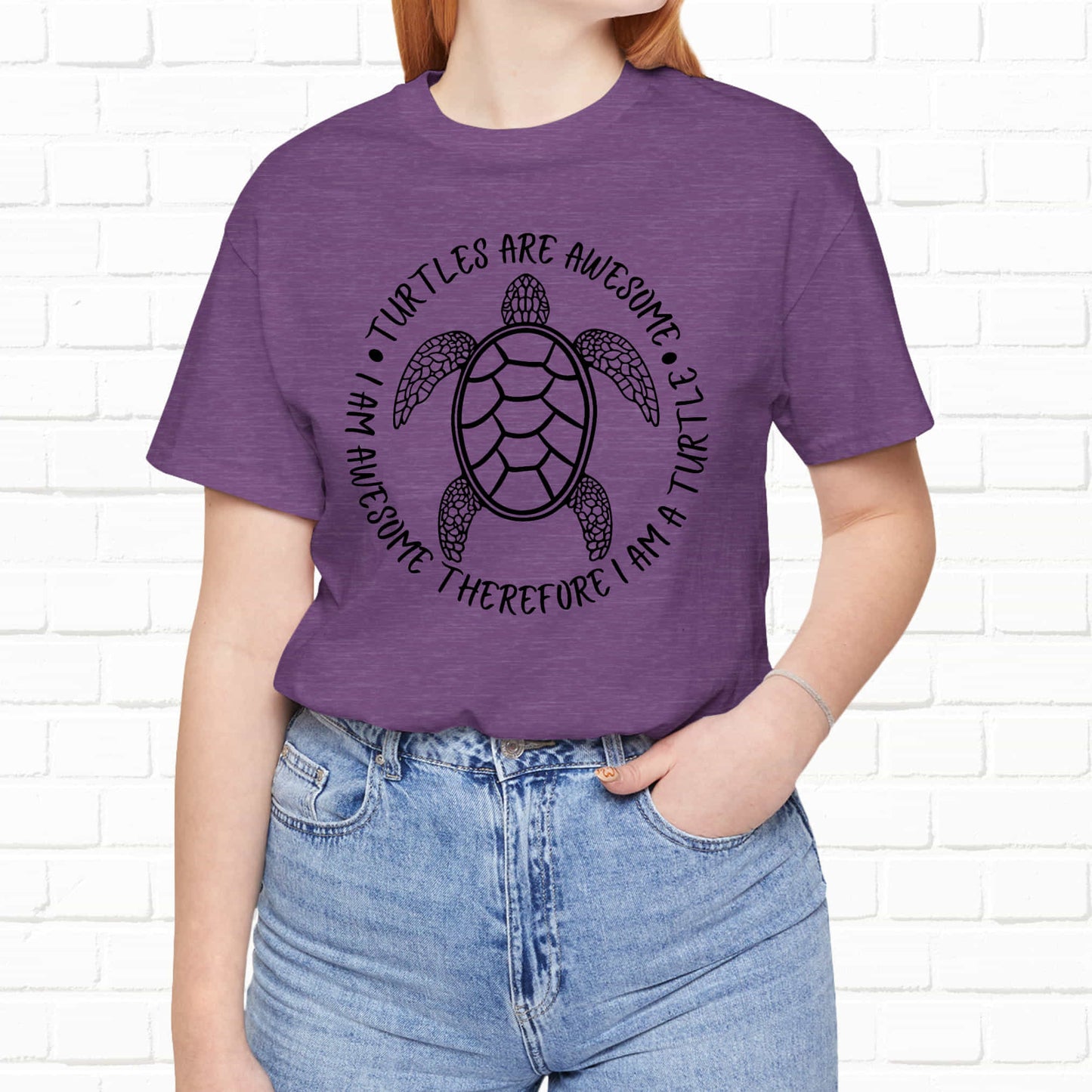 Turtles Are Awesome Therefore I Am A Turtle Funny Beach Unisex T-Shirt