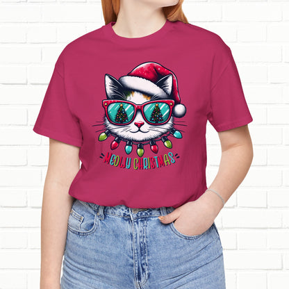 Meowy Christmas Funny Cool Cat Unisex T-Shirt