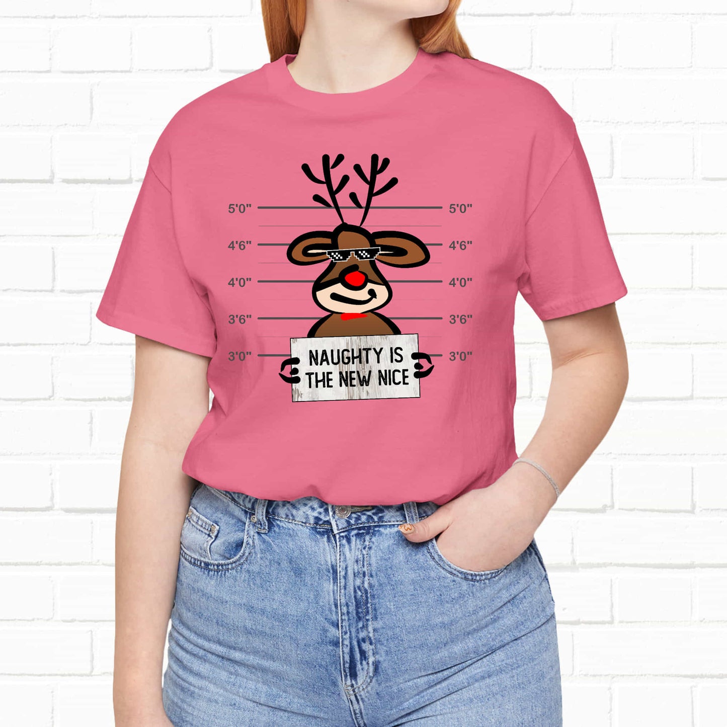 Reindeer Naughty Is The New Nice Funny Christmas Unisex T-Shirt