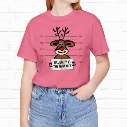 Reindeer Naughty Is The New Nice Funny Christmas Unisex T-Shirt