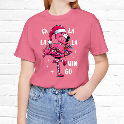 Fa La La-Mingo Funny Flamingo Unisex Christmas T-Shirt
